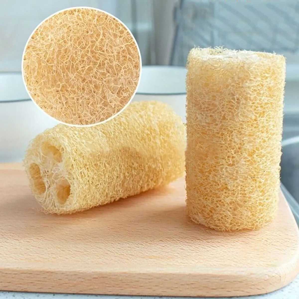 1pcs Natural Loofah Sponge Multi-purpose Cleaning Tool for Kitchen Bathroom Scrubber For Daily Cleansing Wash Body Scrubber Spa R250625