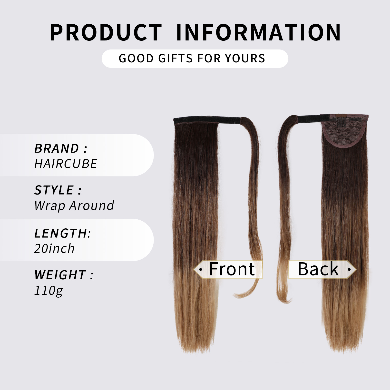 synthetic hair chipin hair extension pony tail heatresistant straight hair with ponytail extensions long ombre