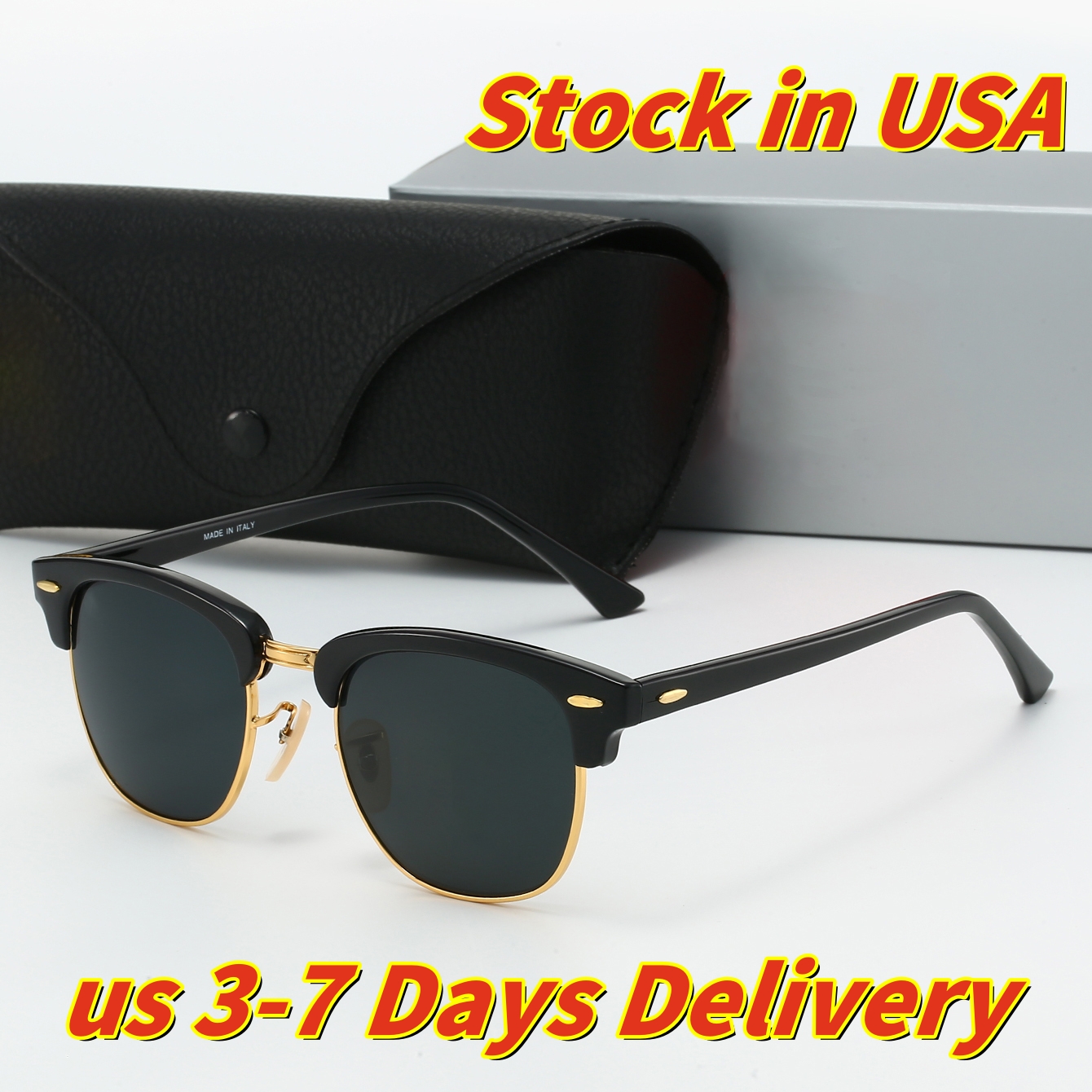Classic Designer Sunglasses Luxury Brand Polarized Mens Women Pilot Sunglasses Half Frame UV400 Eyewear Glasses Polaroid Lens Sun Glasses