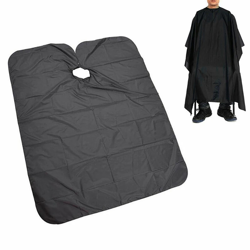 Hair Salon Cover Adult Hairdressing Cape Gown Grooming Apron Unisex Black Cloak 250625
