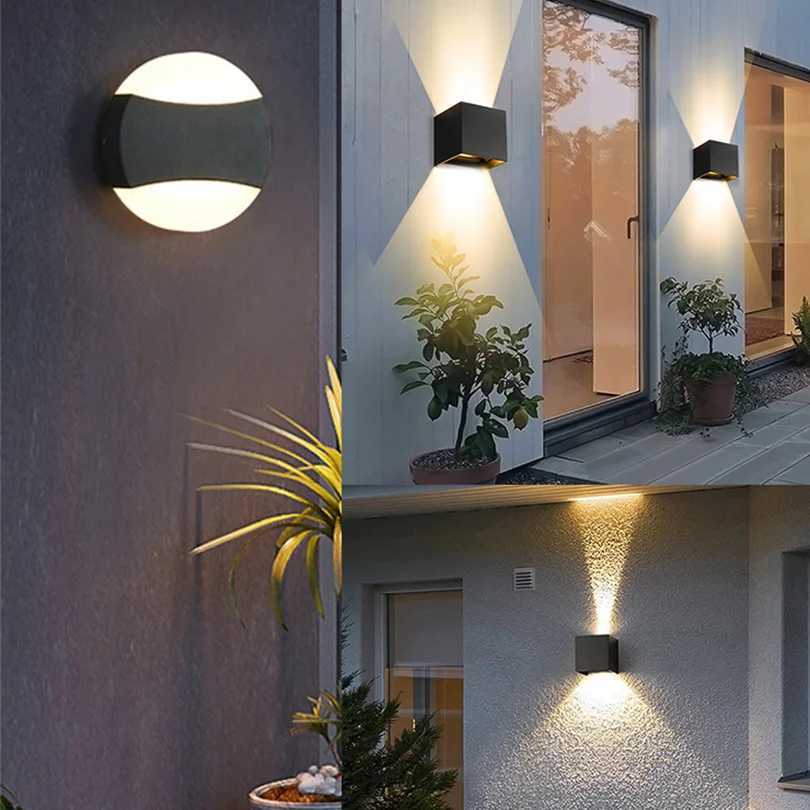 Outdoor Wall Light Waterproof IP66 12W 6W LED Wall Lamp Sconce Balcony Garden Decoration Lighting Lamp AC85-265V Home Lighting XJ250624