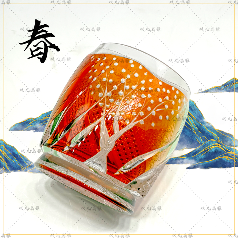 Spring, summer, autumn, winter, crystal glasses, high-end water glasses, whiskey glasses, foreign wine glasses, fashionable
