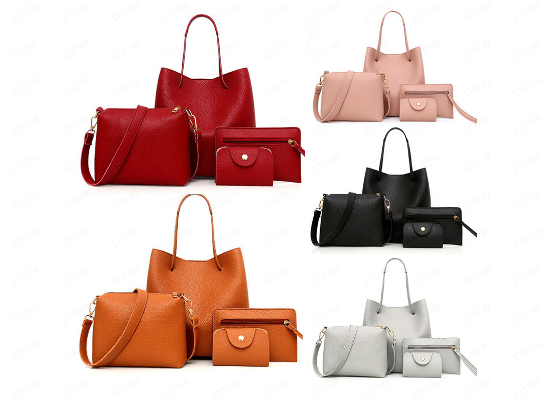 DHwanglijia designer bags 2025 New Fashion PU Four-Piece Set Mother-Daughter Large Capacity Handbag Women's Bag