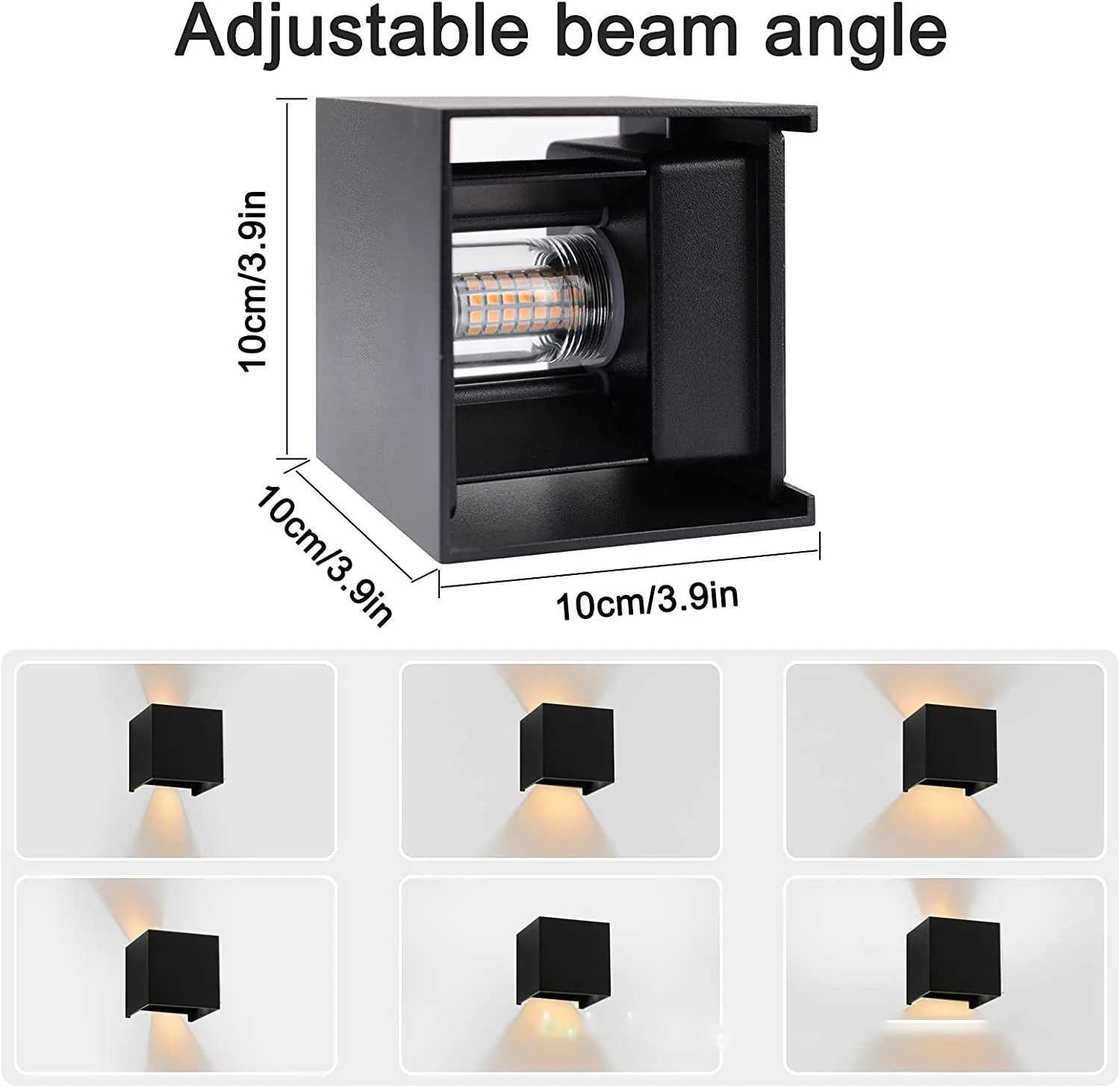 Roukeymi LED Outdoor Wall Light Waterproof G9 Bulb Rechargeable LED Outdoor Lighting Porch Balcony Garden Lights Wall Lamp XJ250624