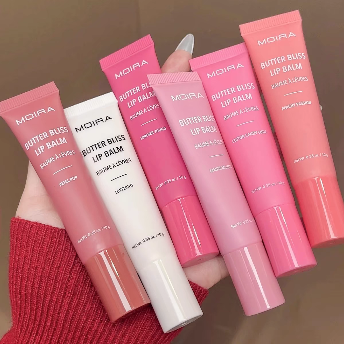 Moira Butter Bliss Lip Balm 10g Lip Gloss Makeup Liquid Lipstick BB Call Me Heartbreaker Petal Pop Lips Moisturize Shiny Glitter Lipgloss Beauty Cosme