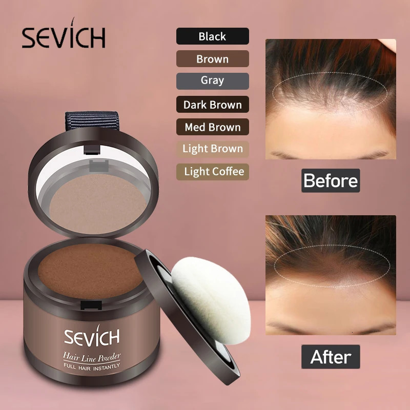 Sevich Volumizing Hair Fluffy Powder Instantly Black Root Cover Up Natural Hair Filling Hair Line Shadow Powder Hair Concealer 250625