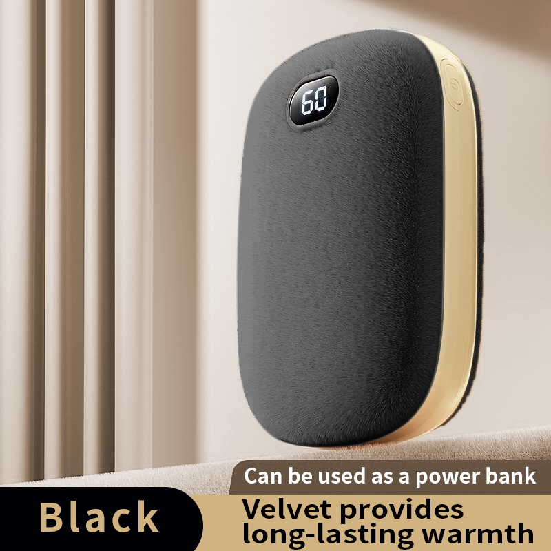 Mini hand warmer, winter heater M08, double-sided woolen plush warm hand warmer, pocket size, USB rechargeable mobile power heating device