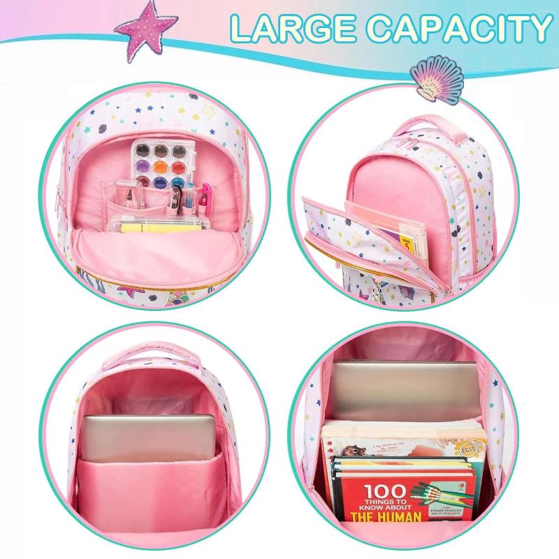 School Bags 3PCS For Girls Back To Backpack Set With Lunch Bag Kids Bookbag Elementary Students Mochilas - view 4