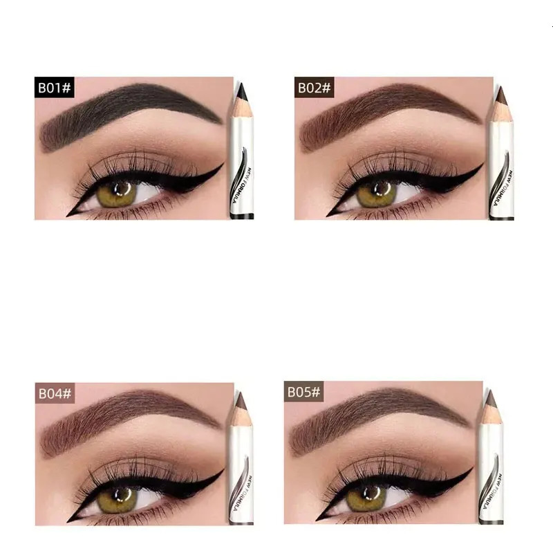 1PCS Hard core eyebrow pencil thin eyebrows with eyebrows 12 pieces five colors with distinct roots 250625