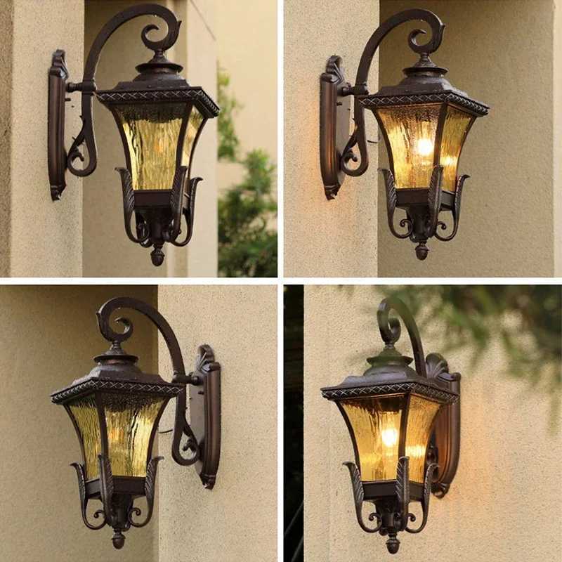 Outdoor Wall Light European Style Retro Wall Lamp 110-240V Home Garden Decoration Wall Lighting 7/9/11 Inches Outdoor Light Ip55XJ250624