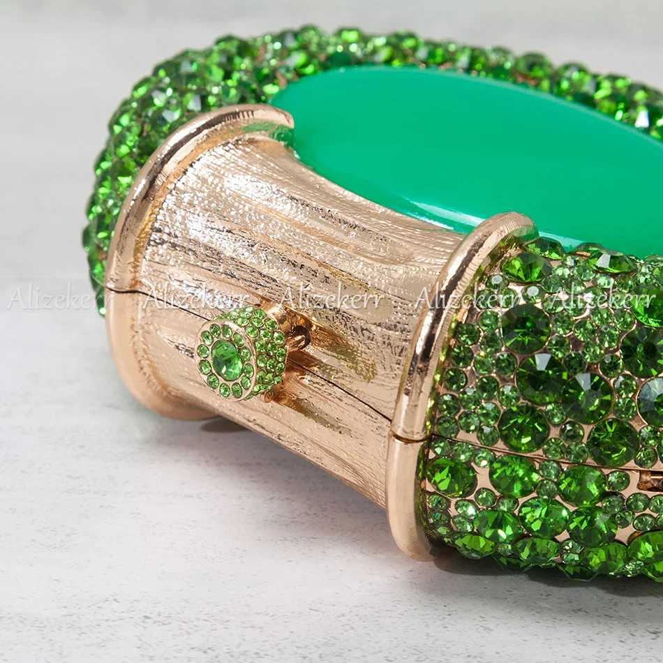 Alizekerr Oval Shaped Crystal Evening Bag Women Boutique Gorgeous Classy Diamond Clutch Purses And Handbags Bridal Wedding Party M250625