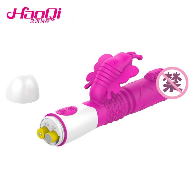 Haoqi Fun Adult Toys Double-Headed Vibrator Female Masturbator Sex Toy AV Massager