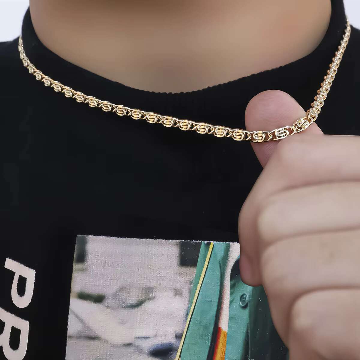 Factory Direct Wholesale 50% Discount in Stock 14K Gold 4mm Brass Iron Steel Men Cuban Chain Necklace Cut Figaro Chain for Women