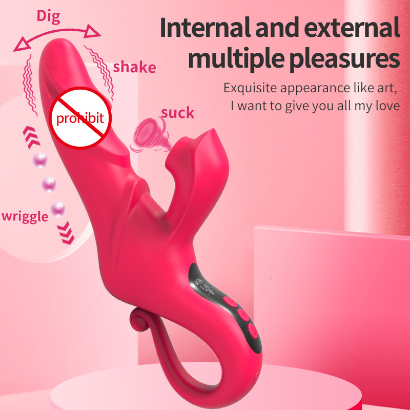 Adult Display Screen Sucking Thrusting Female Masturbator Sex Toys Wriggling Heating Stick