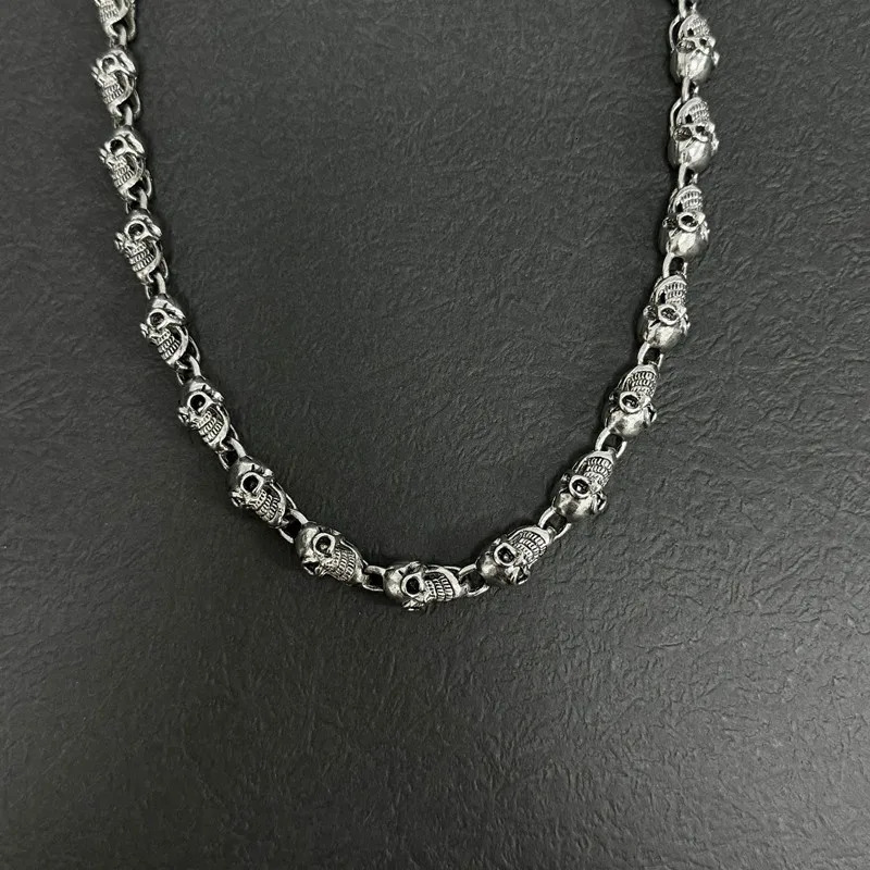 64cm Mens Waist Key Chain Retro Skull Metal Hip Hop Gothic Punk Skull Pants Jeans Bike Ride Wallet Key Ring 250625