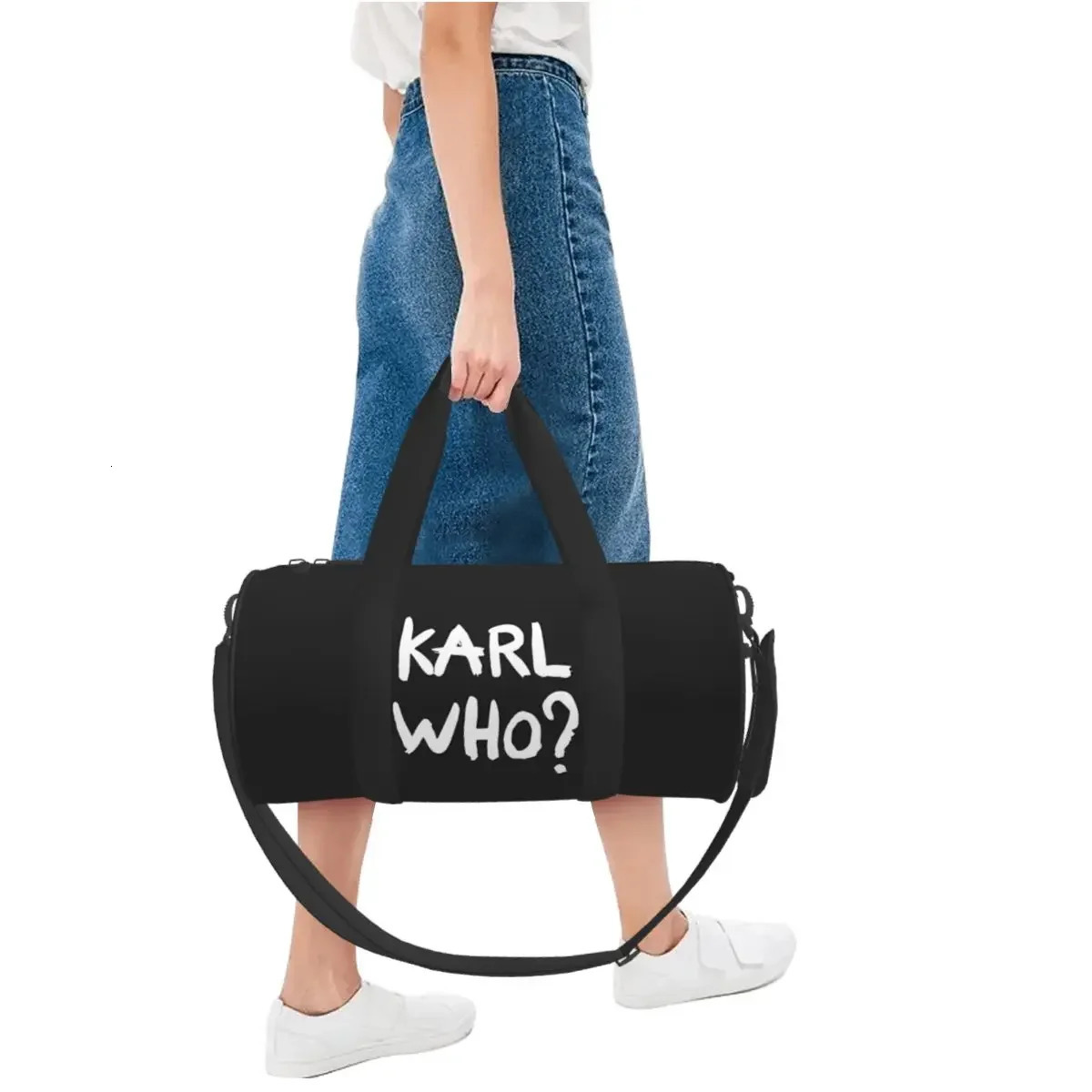 Travel Bag Text Series Gym Bag KARL Who Funny Outdoor Sports Bags Large Capacity Casual Handbag Fitness Bag For Men 250624