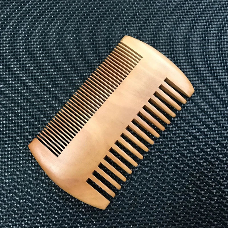 Wooden Beard Comb Anti Static Wood Pocket Comb with Fine Coarse Teeth For Beard Hair Mustaches Beard Hair Comb maquiagem 250625