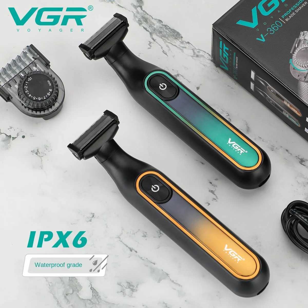 VGR Shaver Professional Shaving Machine Waterproof Beard Shaver Electric Razor LED Hair Trimmer Portable Shaver for Men V-360 W250625