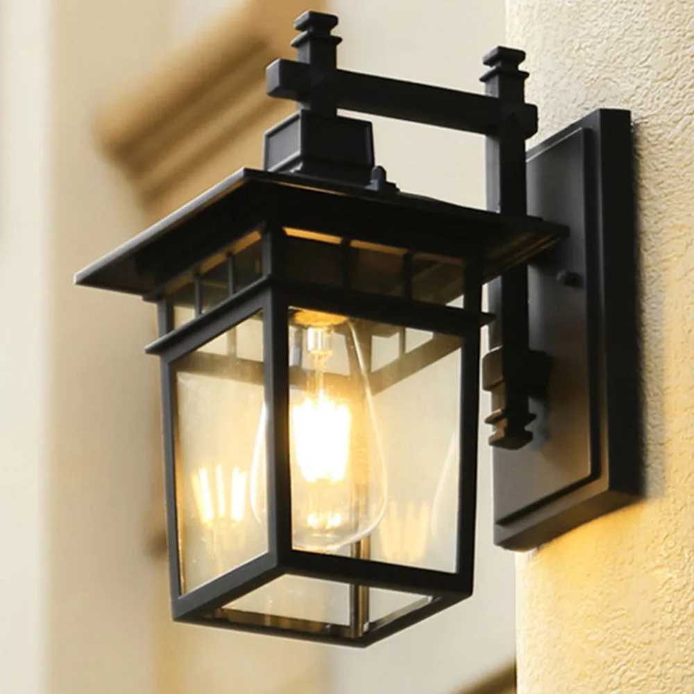 Vintage Classic Waterproof Exterior Wall Lamp for Courtyard Patio Balcony Pillar Rustproof Weatherproof Outdoor LightXJ250624