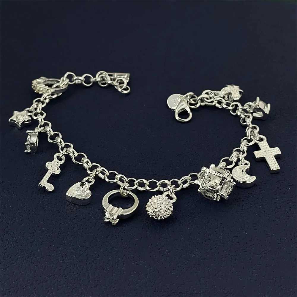 925 Sterling Silver Various Pendant Styles Bracelets Ladies Couple Simple Luxury Banquet Wedding Birthday Jewelry Gift X250625