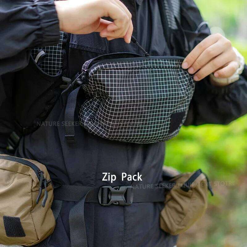 Designer Bag Tactical Zip Pack Outdoor Travel Waist Pouch With Belt For Hiking Riding Trekking Gear Backpacks Chest Bag UHMWPE Lightweight