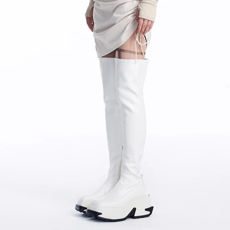 Women Punk 10 CM Platform Boots Spice Gir Sexy Shoes Chunky Motorcycle Simplicity Boot Cool Nightclub Party Casual Outdoor Shoes 250623