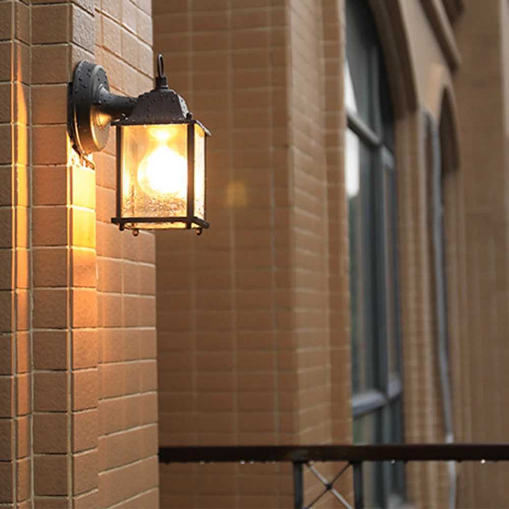 Retro Outdoor Waterproof E27 Wall Lamp Garden Gateway Sconce Courtyard Corridor Villa Residential Balcony Lighting XJ250624