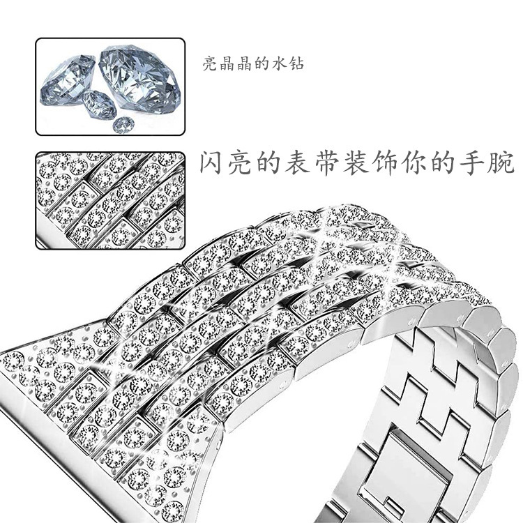 Luxury Premium Five - Pearl Rhinestone Metal Band for Apple Watch Series 1 - 9