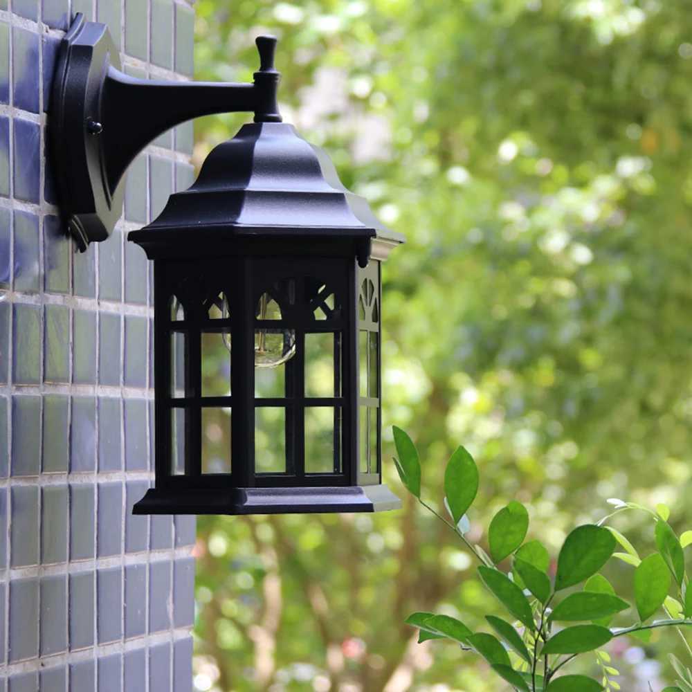 European Style Retro LED Wall Light Waterproof Garden Outdoor Sconce Lamp Vintage Porch Lamp E27 Lighting XJ250624