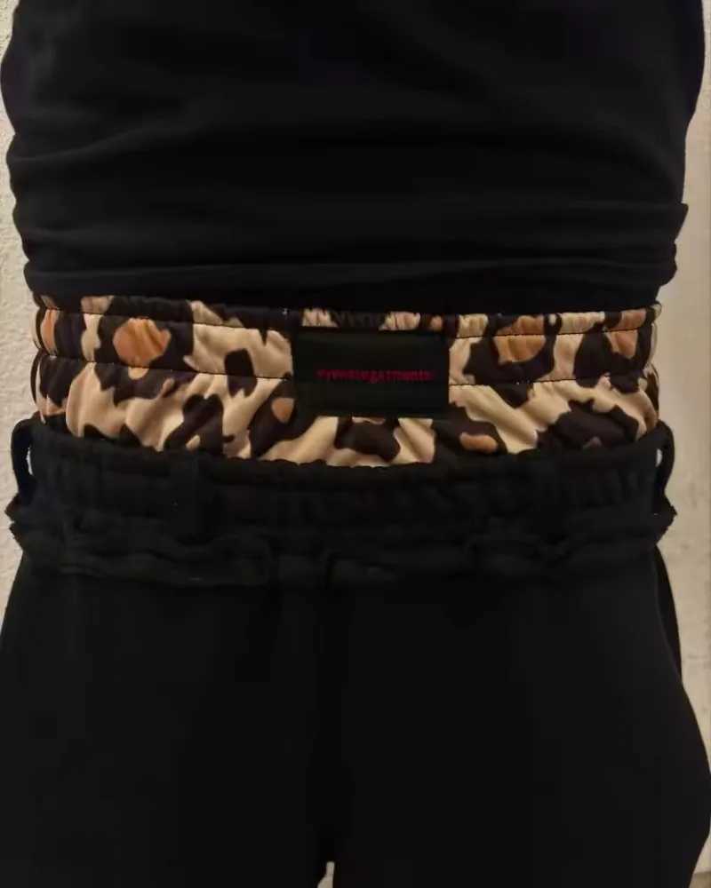 Vintage Print Double Waist Joggers Men Pants Fashion Hip Hop Streetwear Men Baggy Pants Sweatpants Casual Trousers Men Clothing X250625