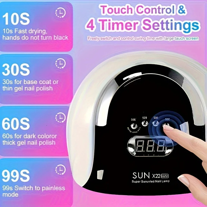 Sun X22 UV LED Lamp For Nail Manicure 72 LEDS Professional Gel Polish Drying Lamps With Timer Auto Sensor Equipment Tools 250625