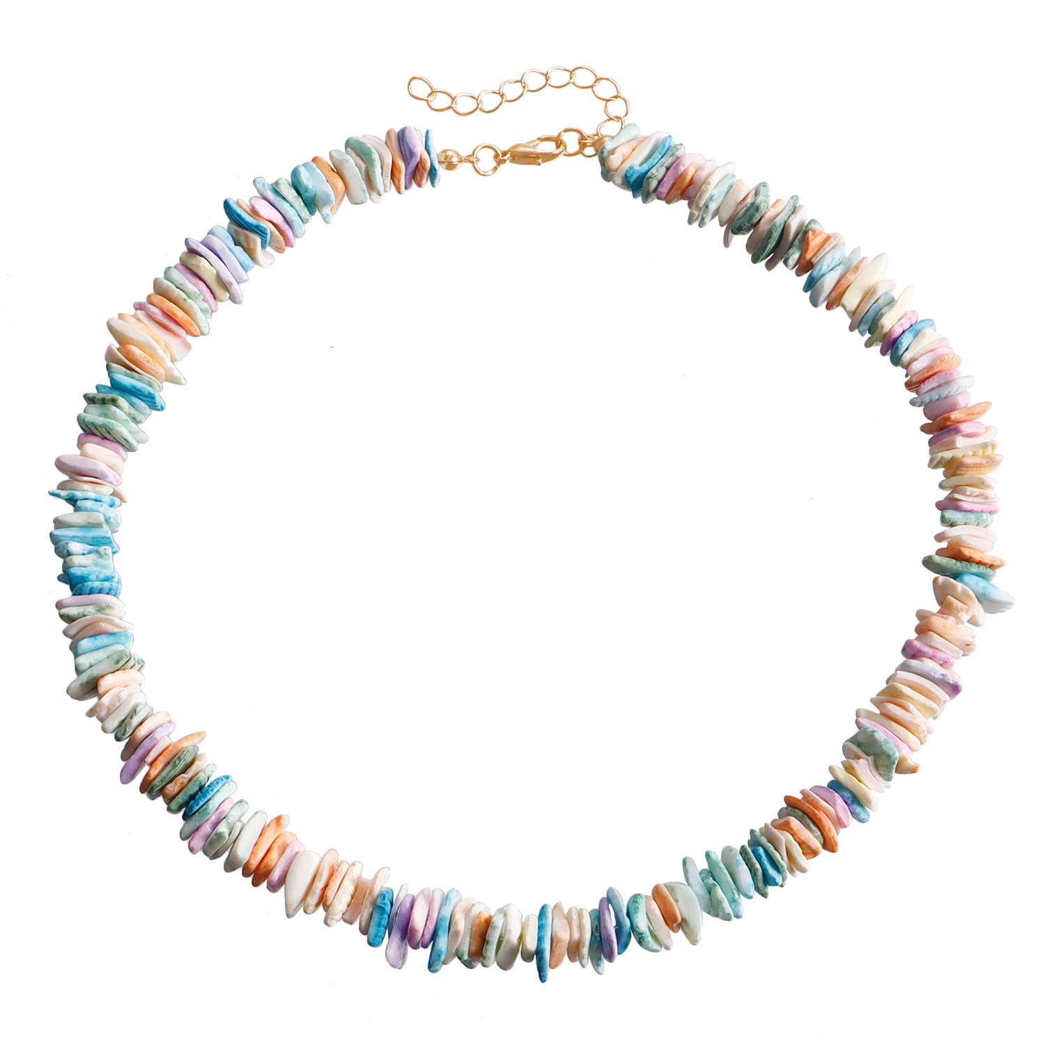 Jewelry Fashion Natural Crushed Necklace Unique Handmade Irregular Shell Choker Chain Ins Jewelry for Women