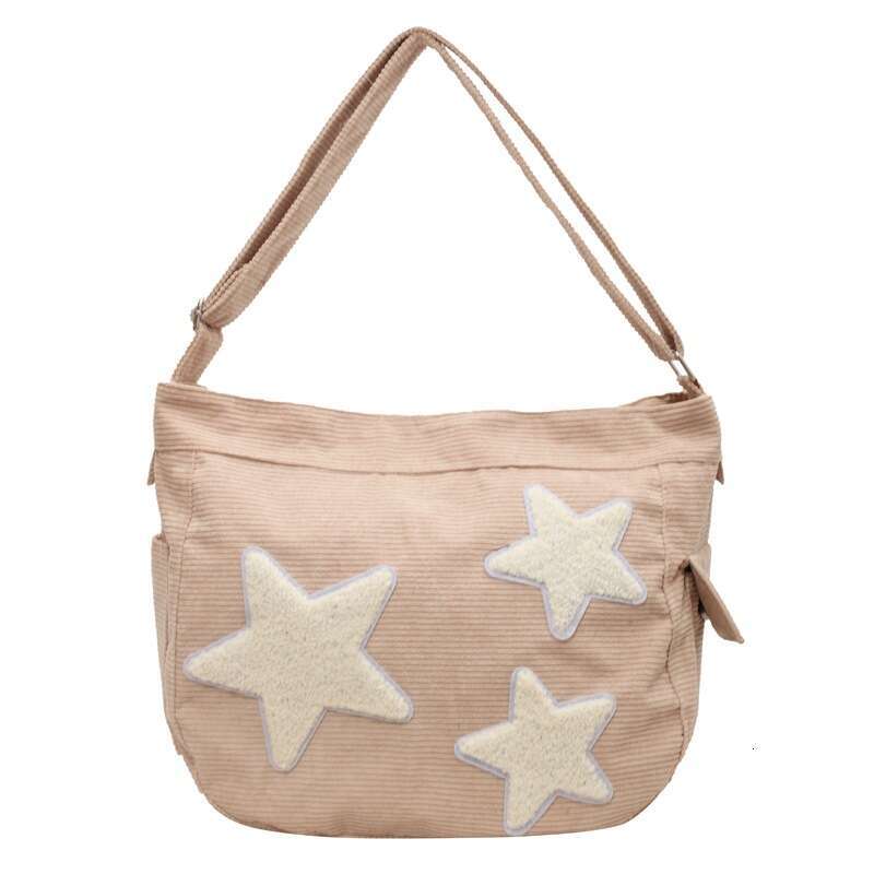 Corduroy Star for Women Summer Large Capacity Casual Crossbody 2025 New Versatile High-end Canvas Bag