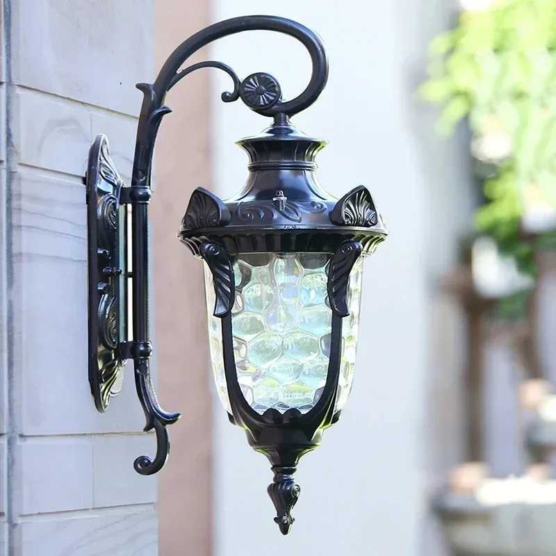 Retro European Wall Light Outdoor IP44 Villa Courtyard Sconce European Style Outdoor Wall Light Exterior Wall Lamp Porch Lights XJ250624