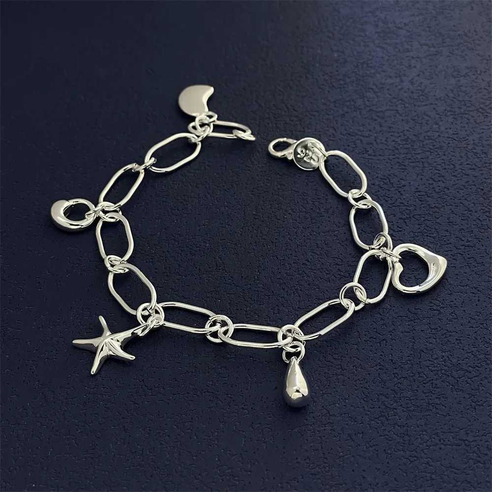 925 Sterling Silver Various Pendant Bracelets Ladies Couple Simple Luxury Banquet Wedding Birthday Jewelry Gift X250625