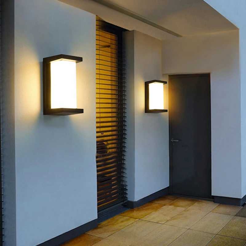 Outside Wall Lights Waterproof IP65 Exterior Wall Lamp LED AC90-260V Outdoor Facade Wall Light for Porch Garden Gate Sconce HomeXJ250624