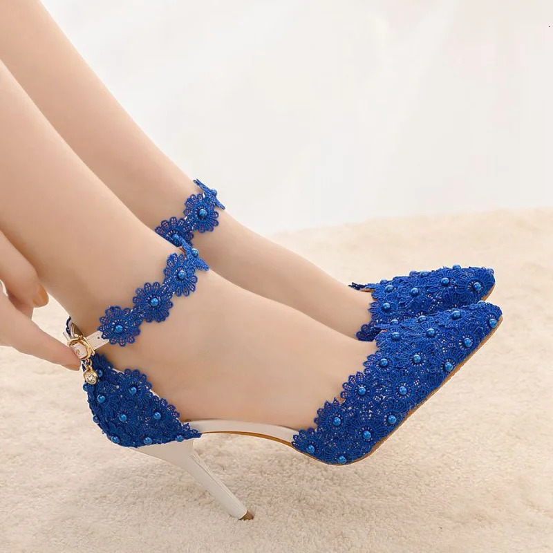 XIHAHA Spring Summer Woman Pointy Lace Rhinestone Bridal Wedding Shoes Thin High Heels Dress Versatile Women Female Sandals 250624