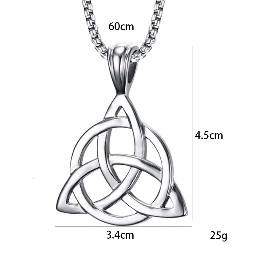 European and American Fashion Simple Alloy Triangle Integrated Retro Men and Women's Universal Domineering Necklace