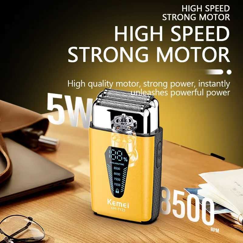 100% Kemei Hair Trimmer Electric Beard Shaver Professional Beard Trimmer Hair Trimmers Mini Shaving Machine for Men KM-T123 W250625