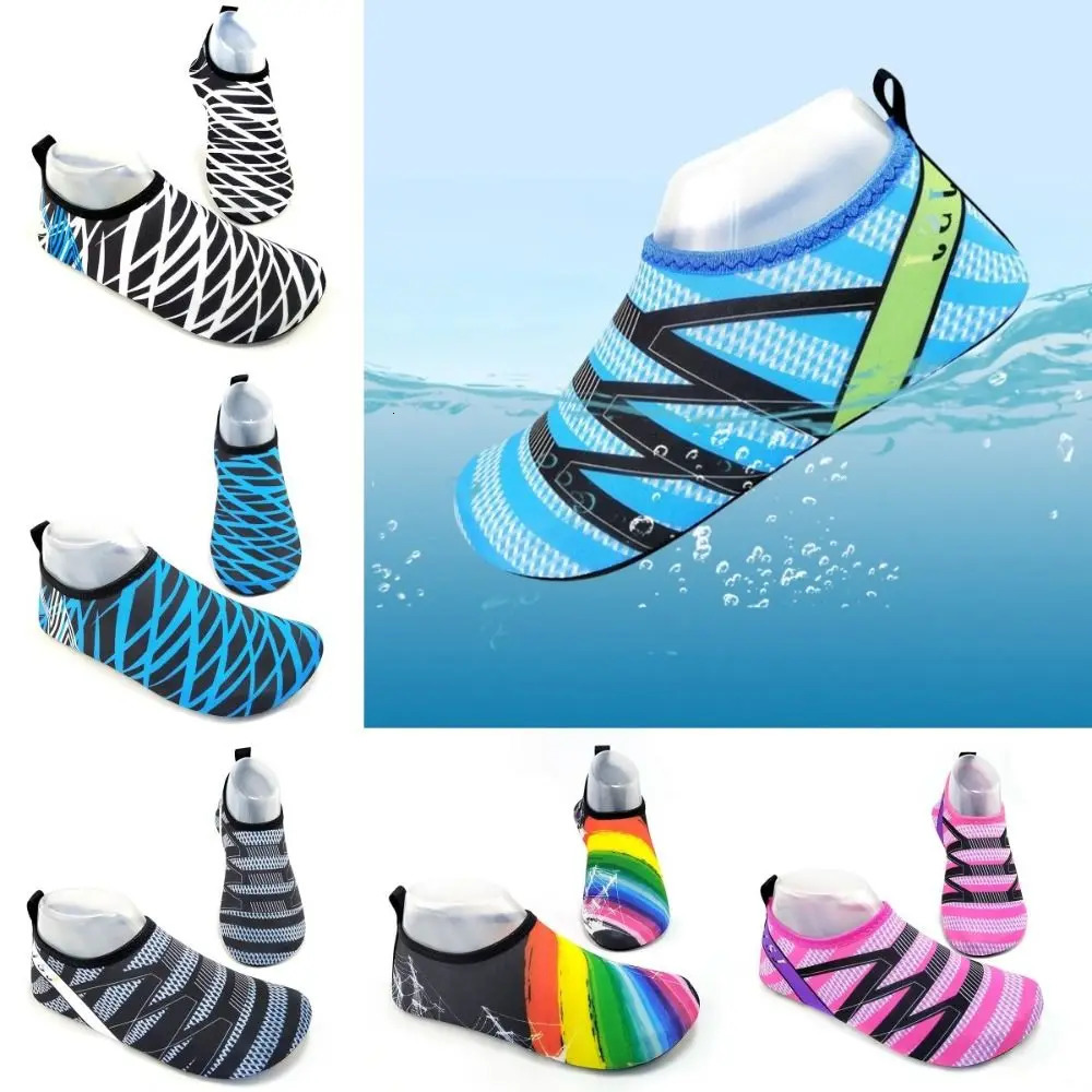 Nnti-slip Quick-Drying Water Shoes Light Flat Swimming Sandals Size 34-43 Unisex Swimming Aqua Slippers Seaside 250624