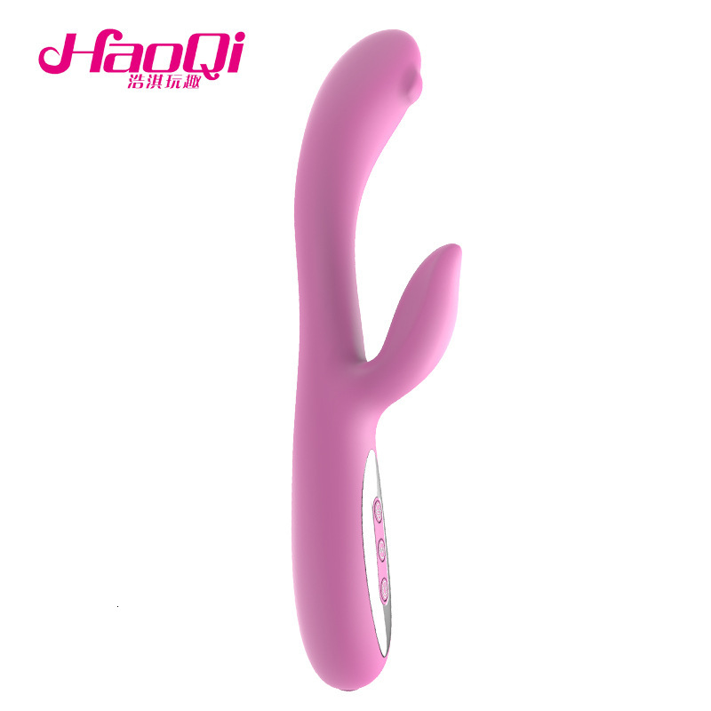 Haoqi Fun Dual Vibration Thrusting Wand Female Masturbator Toy Massager Adult Sex Products