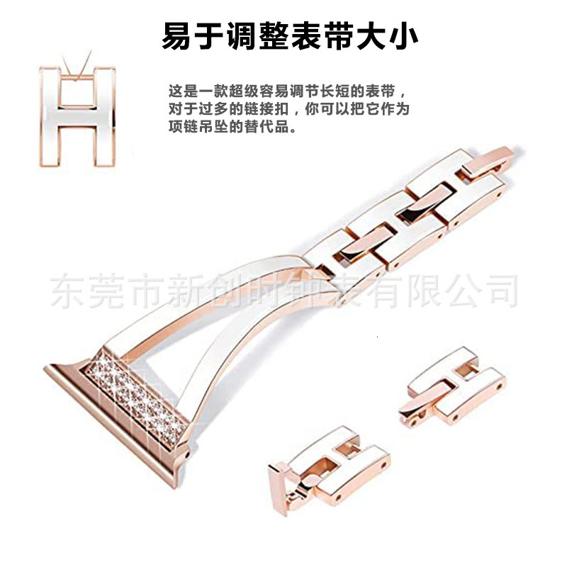 Luxury Trendy Premium Epoxy Coated Stainless Steel Watch Band for Apple iWatch