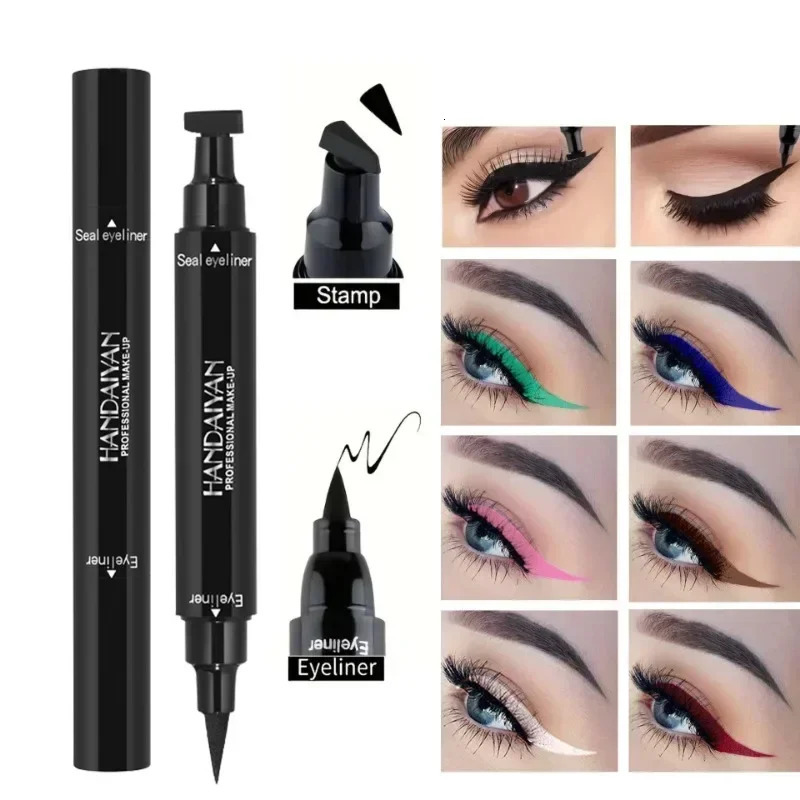 Colorful Eyeliner Stamp Triangle Dual-ended Liquid Eyeliner Waterproof Sweat-proof Quick Dry Eyeliner Makeup Seal Tool Cosmetics 250625
