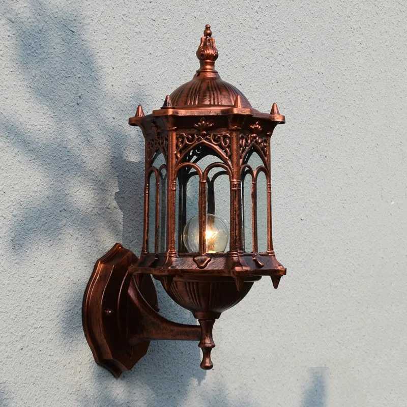 European-Style Outdoor Retro Small Craft Aluminum Rust-Proof Wall Lamp Restaurant Garden Balcony Waterproof Villa Garden LightsXJ250624
