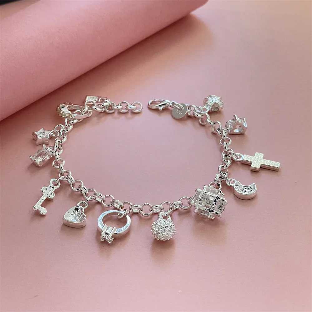 925 Sterling Silver Various Pendant Styles Bracelets Ladies Couple Simple Luxury Banquet Wedding Birthday Jewelry Gift X250625