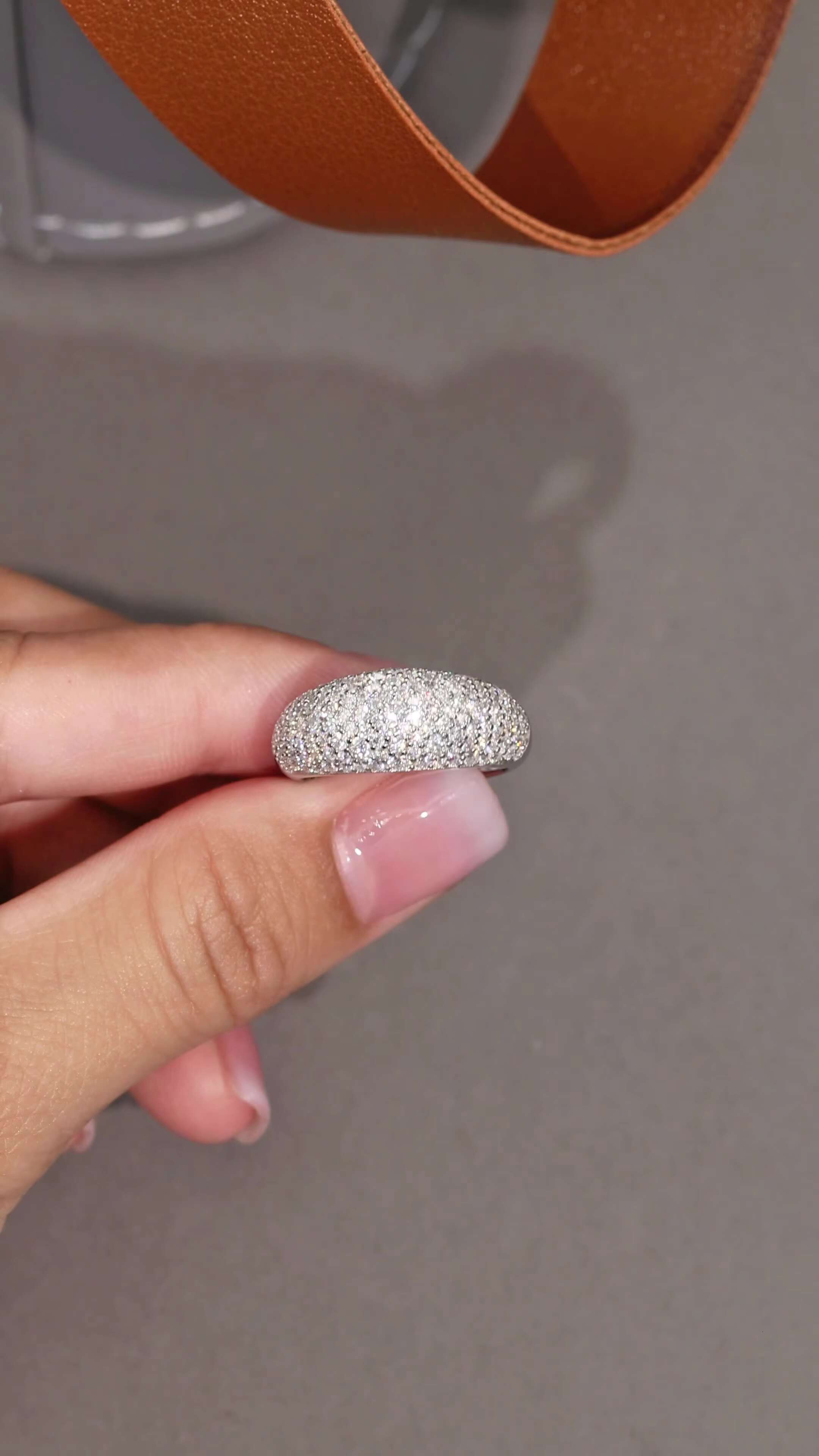 DE D Color VVS Moissanite Ring Fine Jewelry Iced Out Moissanite Rings 925 Sterling Silver Moissanite Rings With GRA Certificate