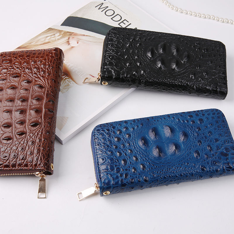 Free Shipping 2025 New Designer Bag Crocodile Pattern Unisex Clutch Bag Casual Business Wallet Large Capacity Unisex Clutch Bag Cross-border Exclusive