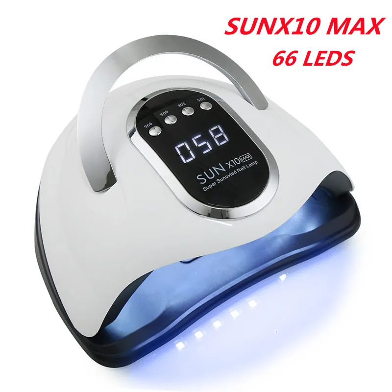 SUN X10 MAX UV LED Nail Dryer 66LEDs Gel Polish Curing Lamp with Motion Sense LCD Display Quick Dry Lamp For Nails Manicure Tool 250625