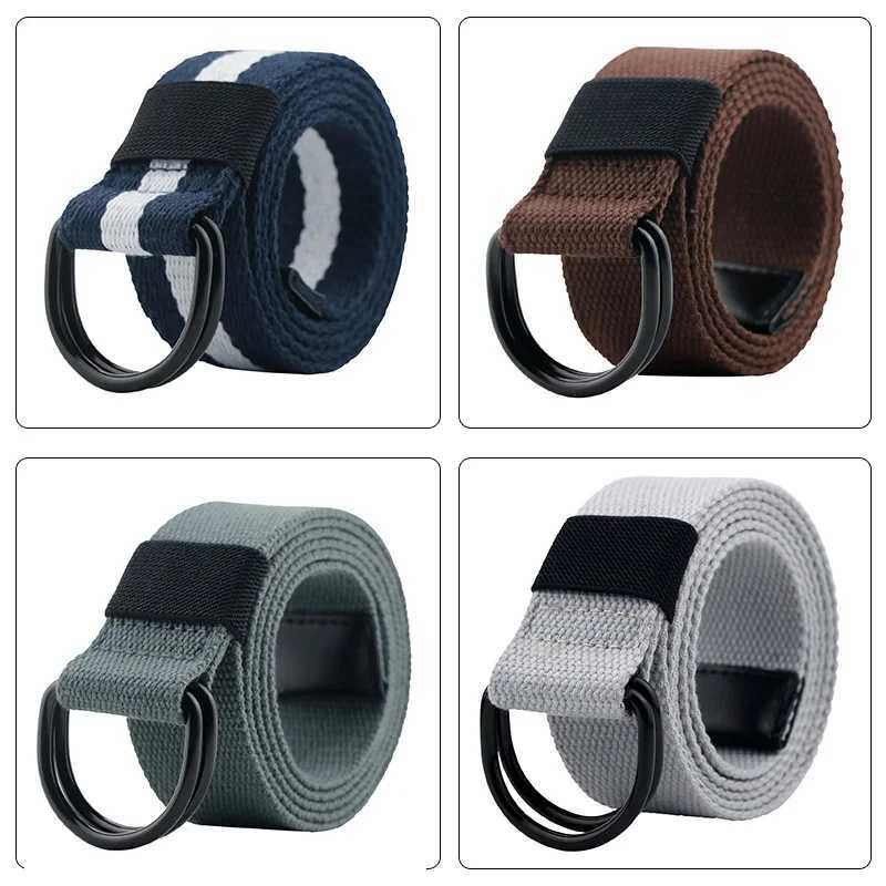 Maikun Tactical Canvas Men Belt High Quality Unisex Double D-Ring Buckle Waistband Casual Canvas Female Belt Fabric For Jeans W250625
