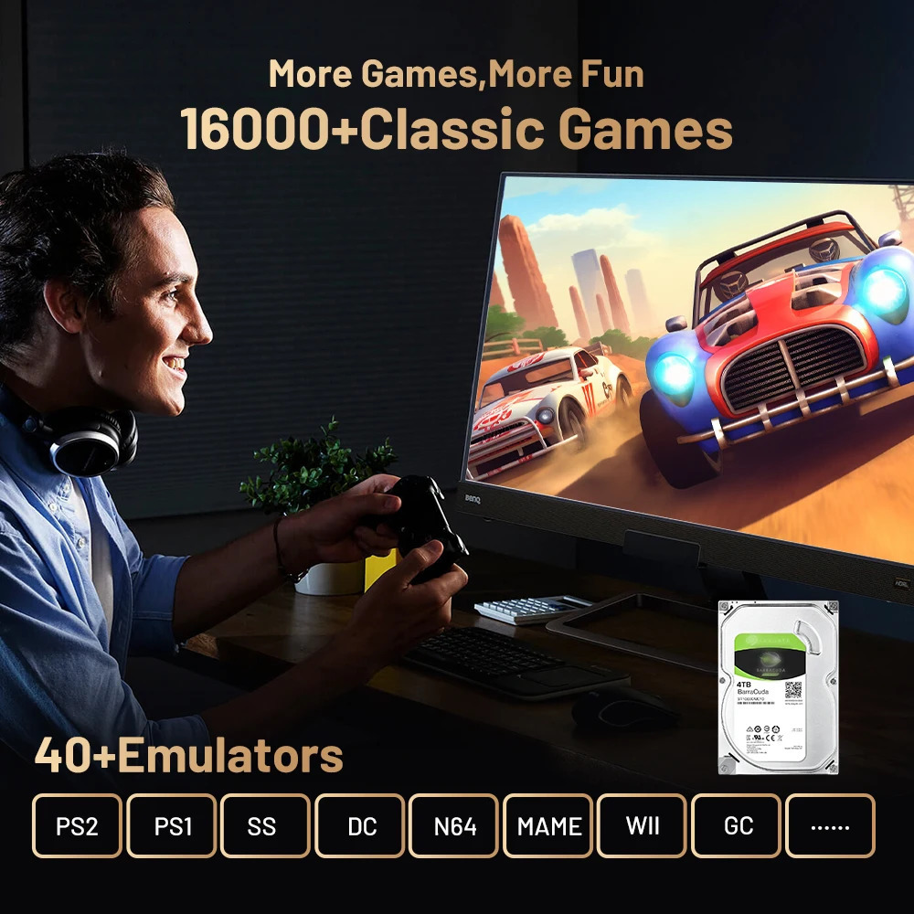 Kinhank Super Console X5 PRO Retro Video Game Consoles Plug and Play 4T with 16000 Games for PS2WIISSDCN64 Android 12 TV Box 250612